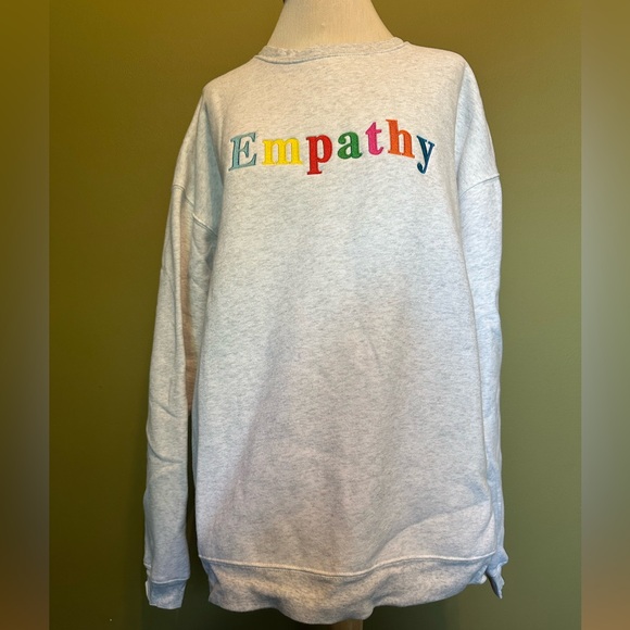 The Mayfair Group Tops - Empathy Multicolor Embroidered Sweatshirt